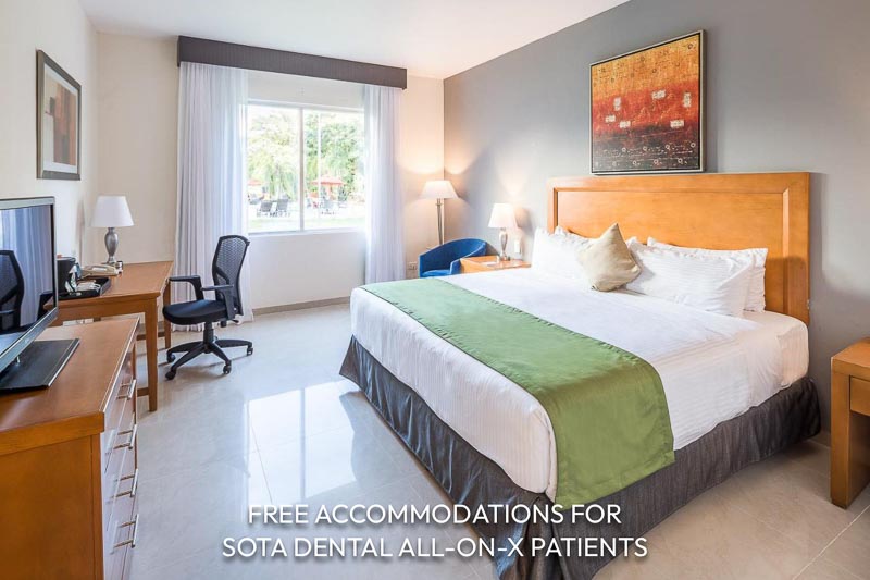 Free accommodations in Cancun, Mexico. Bedroom.